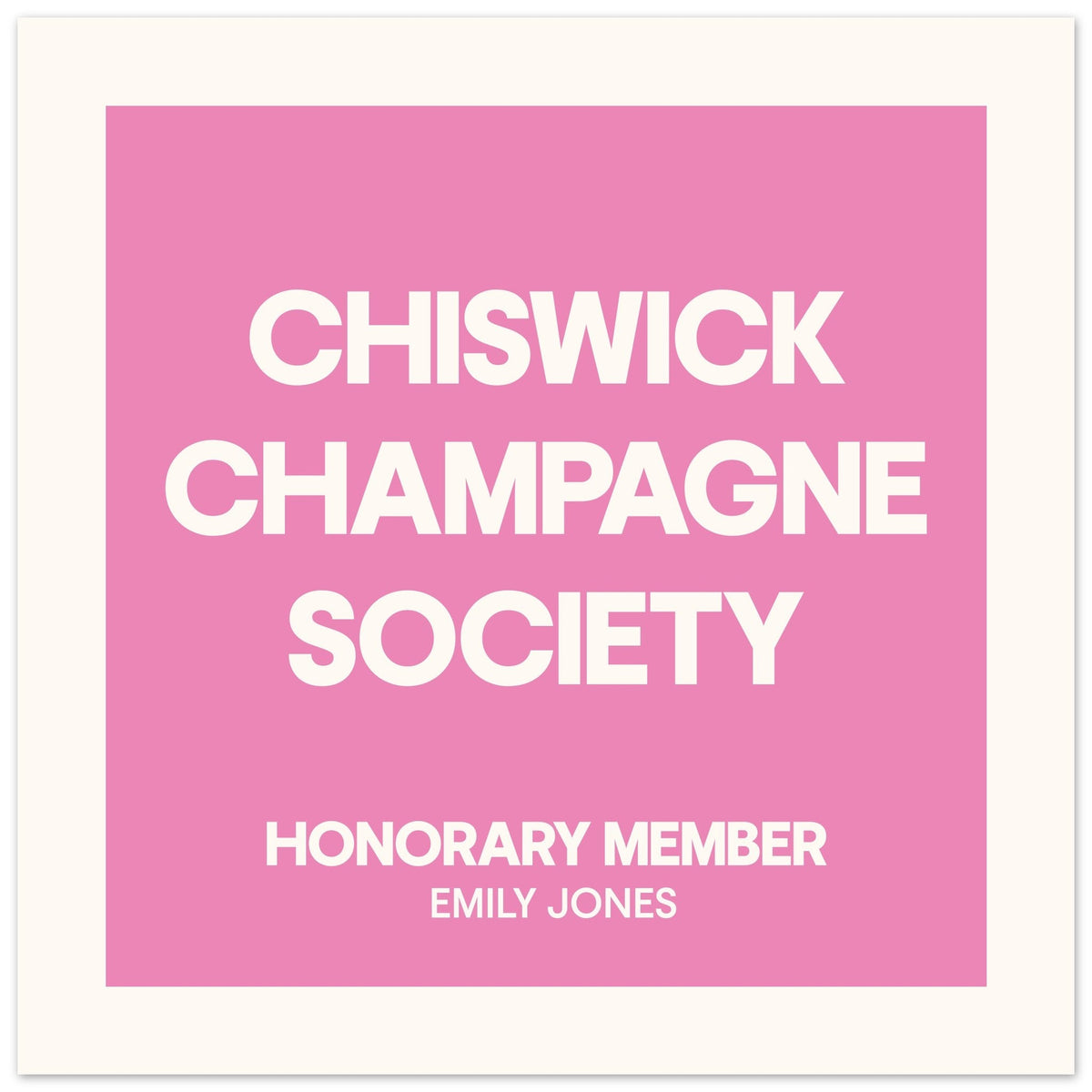 Town Champagne Society - Custom Personalized Print | Wall Art