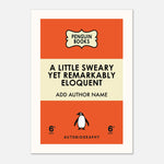 "Customizable 'A Little Sweary Yet Remarkably Eloquent' print inspired by vintage PENGUIN book covers"