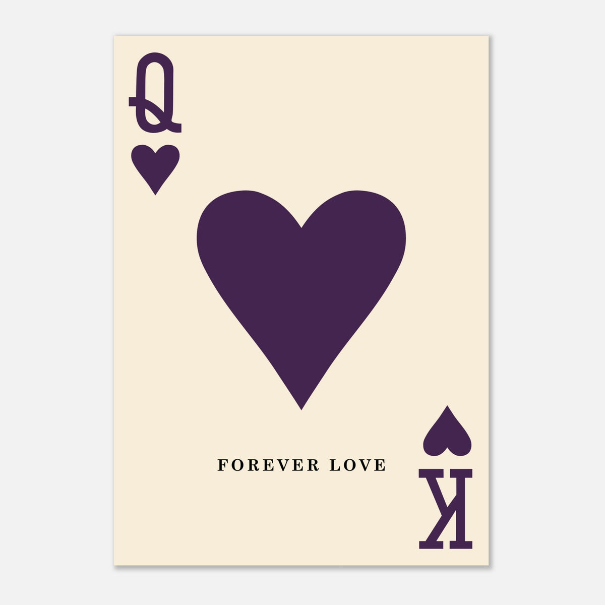 Forever Love- Queen And King Of Hearts Print — alternate view | Timmy Loves Art