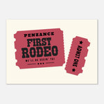 'Your Town' First Rodeo - Ticket Stub Print — colour option | Timmy Loves Art