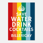 Drink Cocktails In Your Town - Custom British Print — detail view | Timmy Loves Art