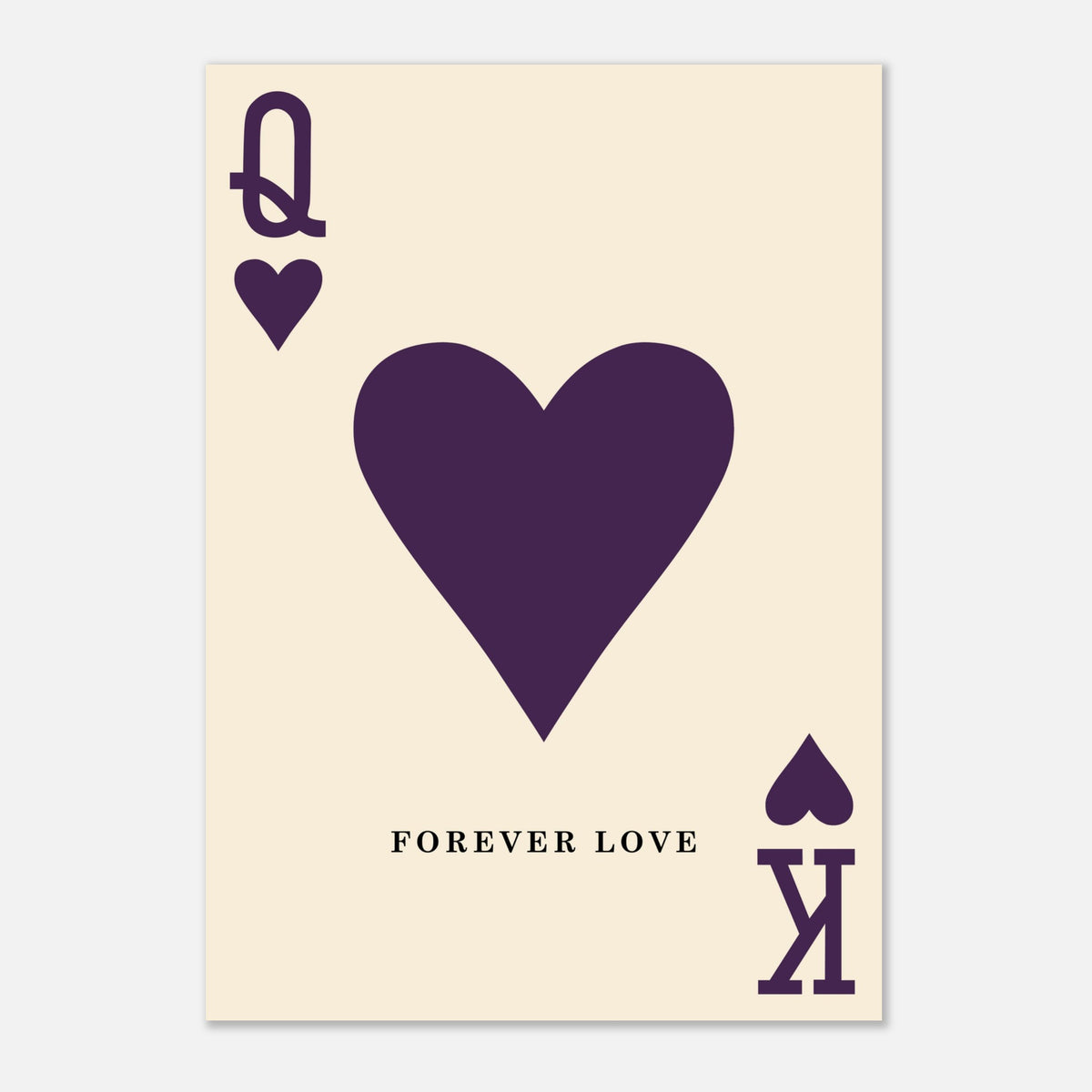 Forever Love- Queen And King Of Hearts Print — detail view | Timmy Loves Art