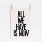"High-quality matte art print with the inspirational quote 'Breathe it in. Be here. Let it be enough.'"