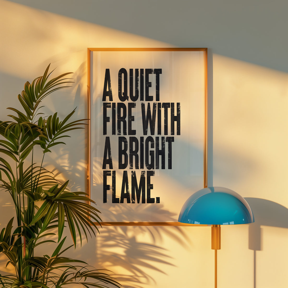 A QUIET FIRE WITH A BRIGHT FLAME