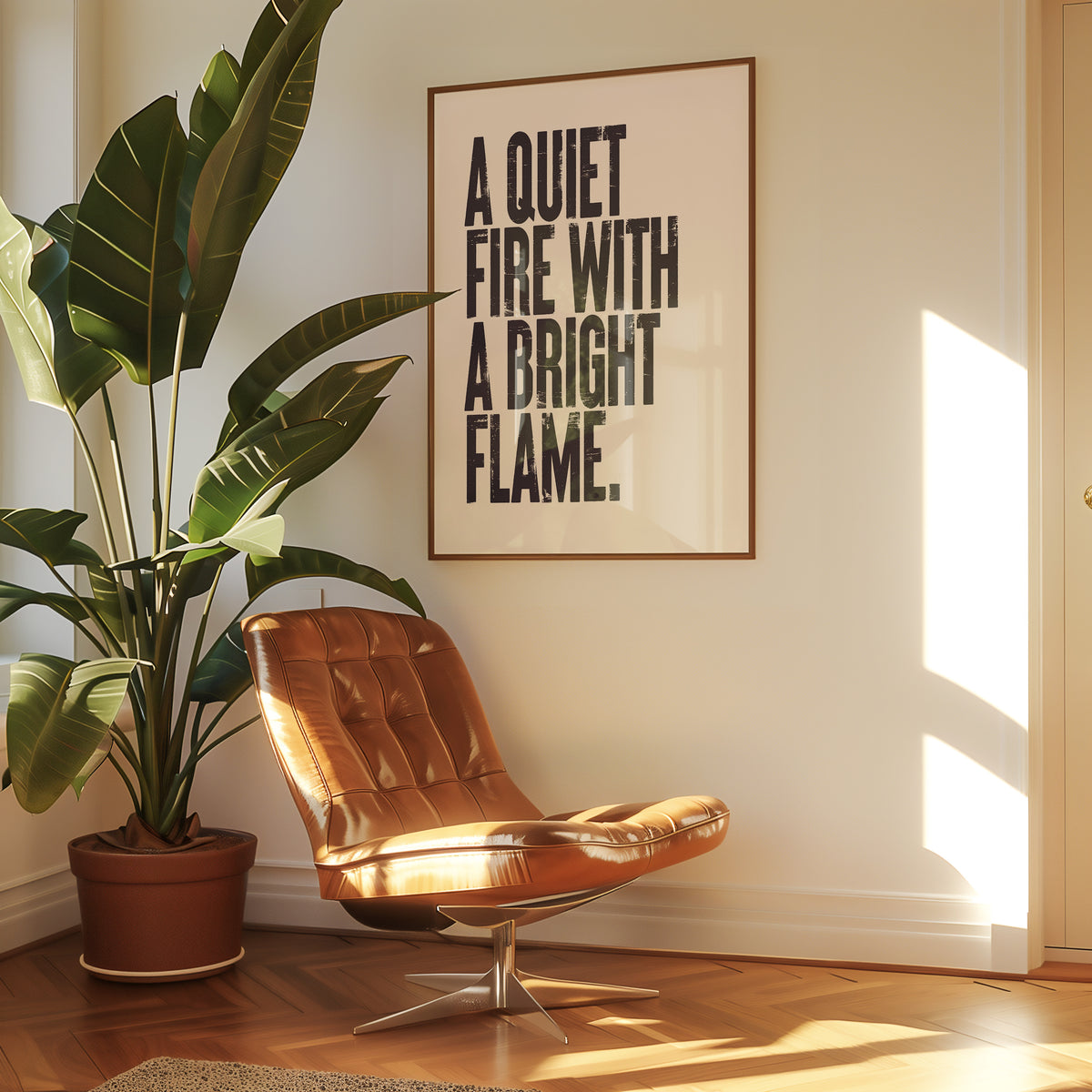 A QUIET FIRE WITH A BRIGHT FLAME