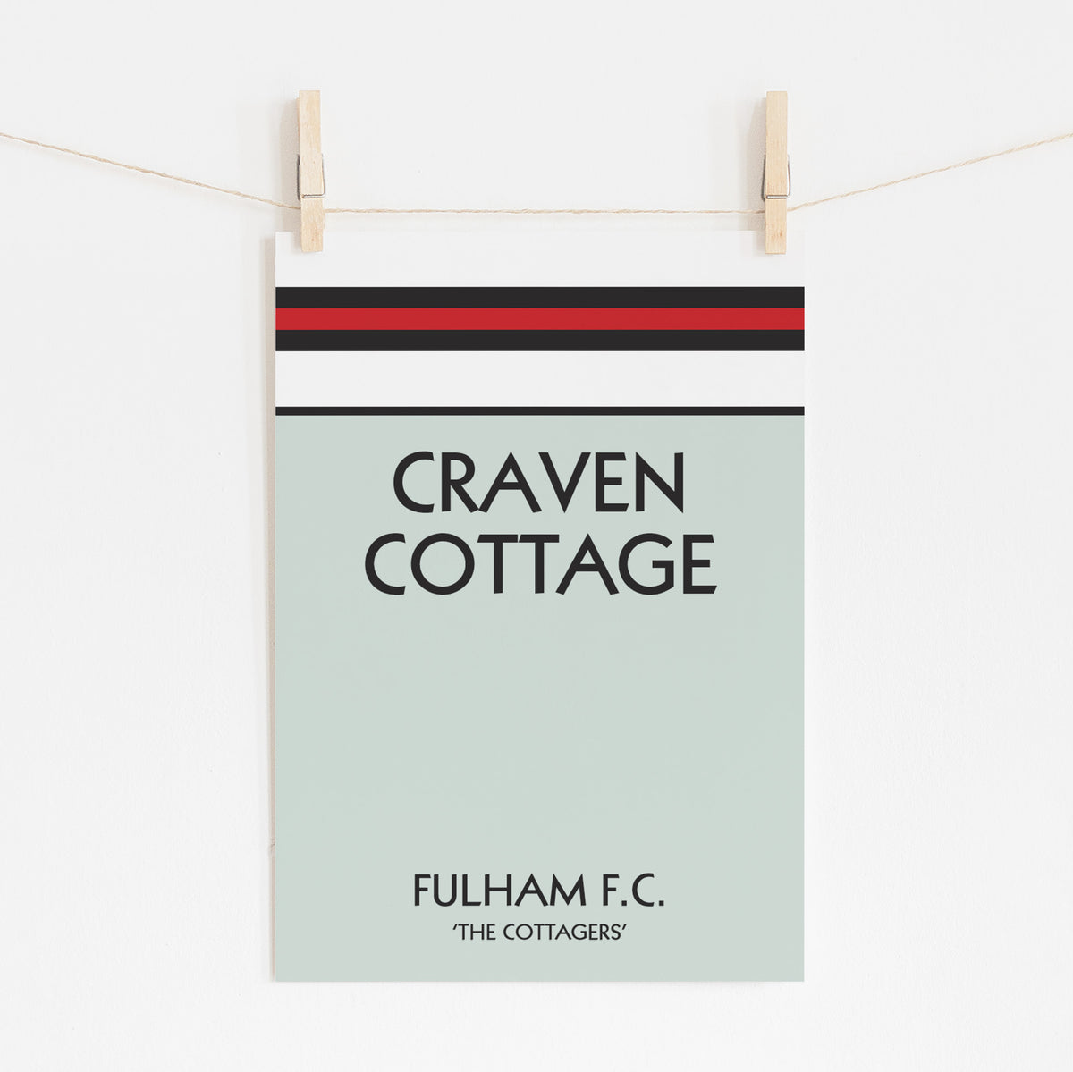 CRAVEN COTTAGE - Fulham Monopoly Print