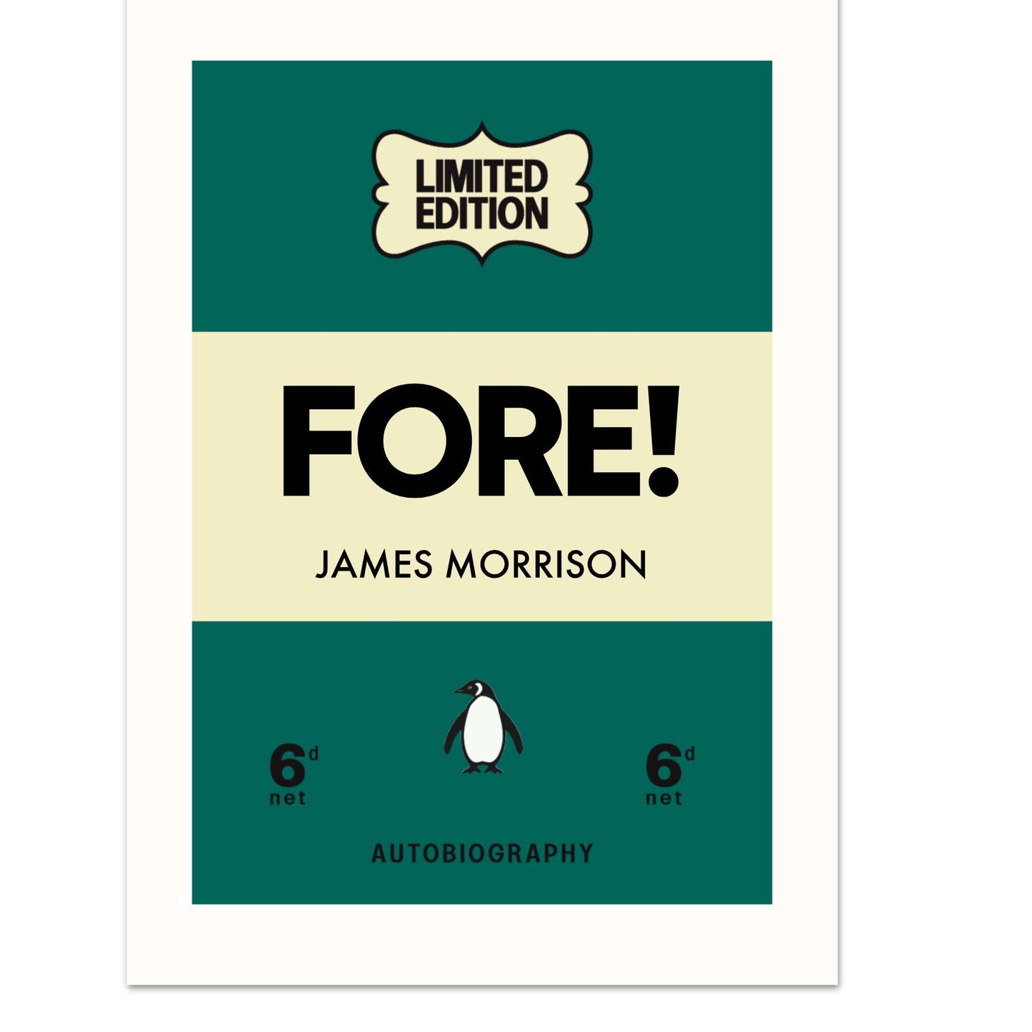 FORE! - Personalised Penguin Book Print