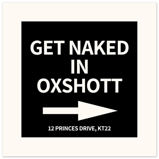 GET NAKED IN YOUR TOWN - Personalised Print