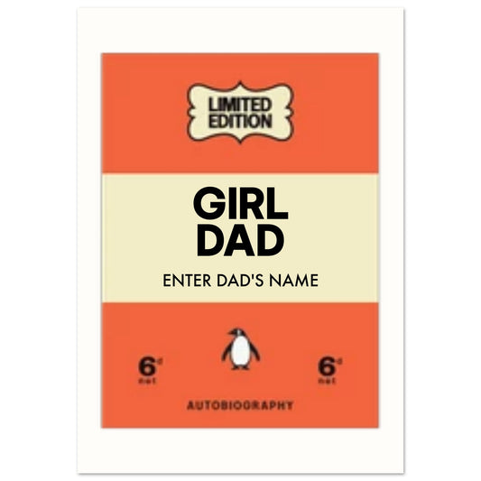 GIRL DAD - Personalised Penguin Book Print