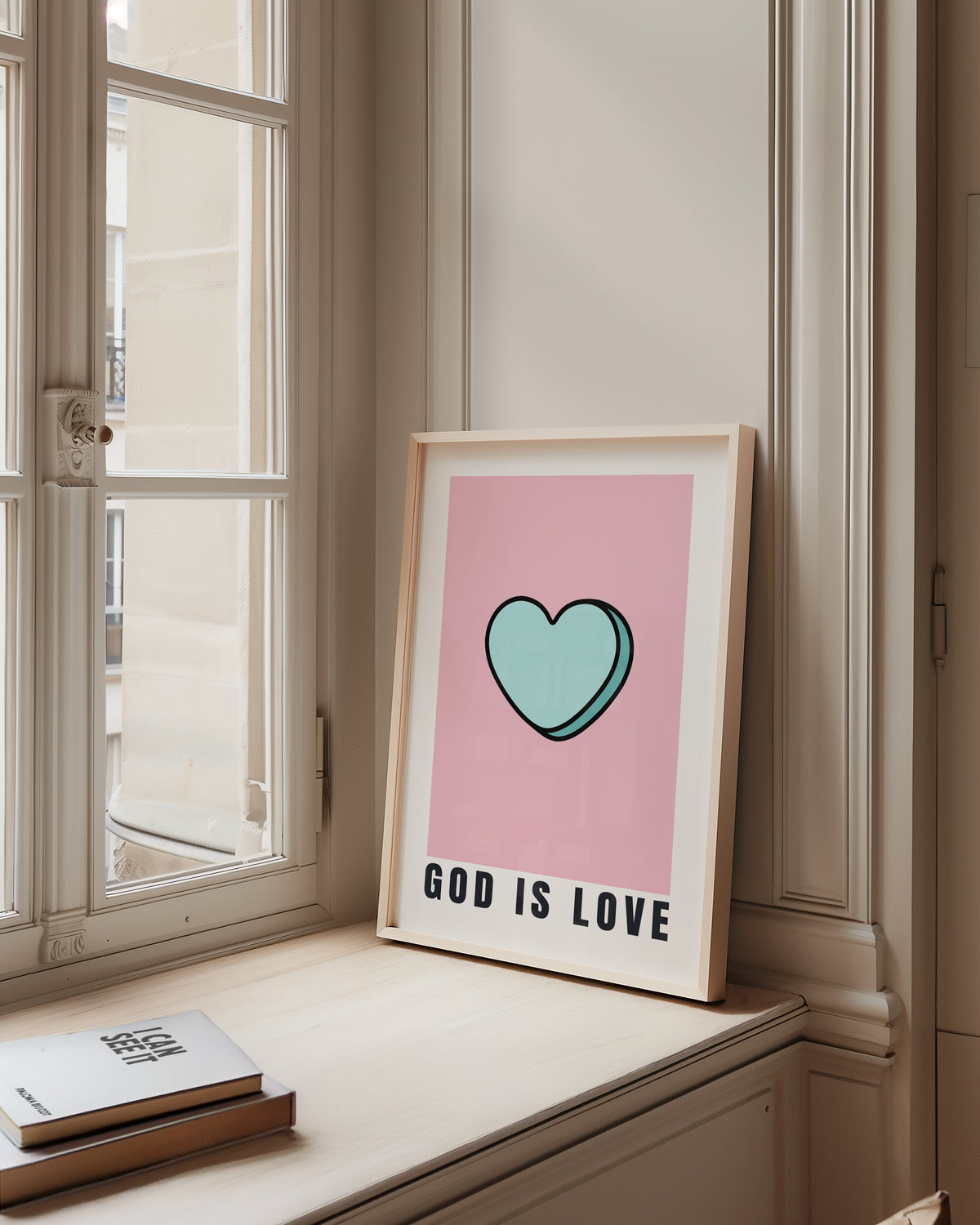 God Is Love - Modern Christian Typography | Inspirational Wall Art
