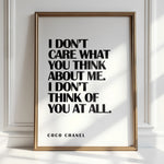 COCO CHANEL - I Don't Think Of You At All