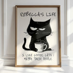 I LIKE COFFEE, CATS & MAYBE THREE PEOPLE - Personalised Print