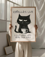 I LIKE COFFEE, CATS & MAYBE THREE PEOPLE - Personalised Print