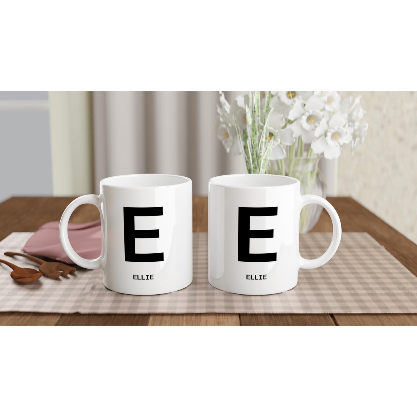 LETTER E MUG