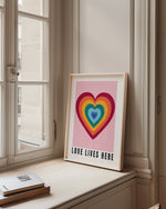 Love Lives Here - Dopamine Decor | Love Wall Art