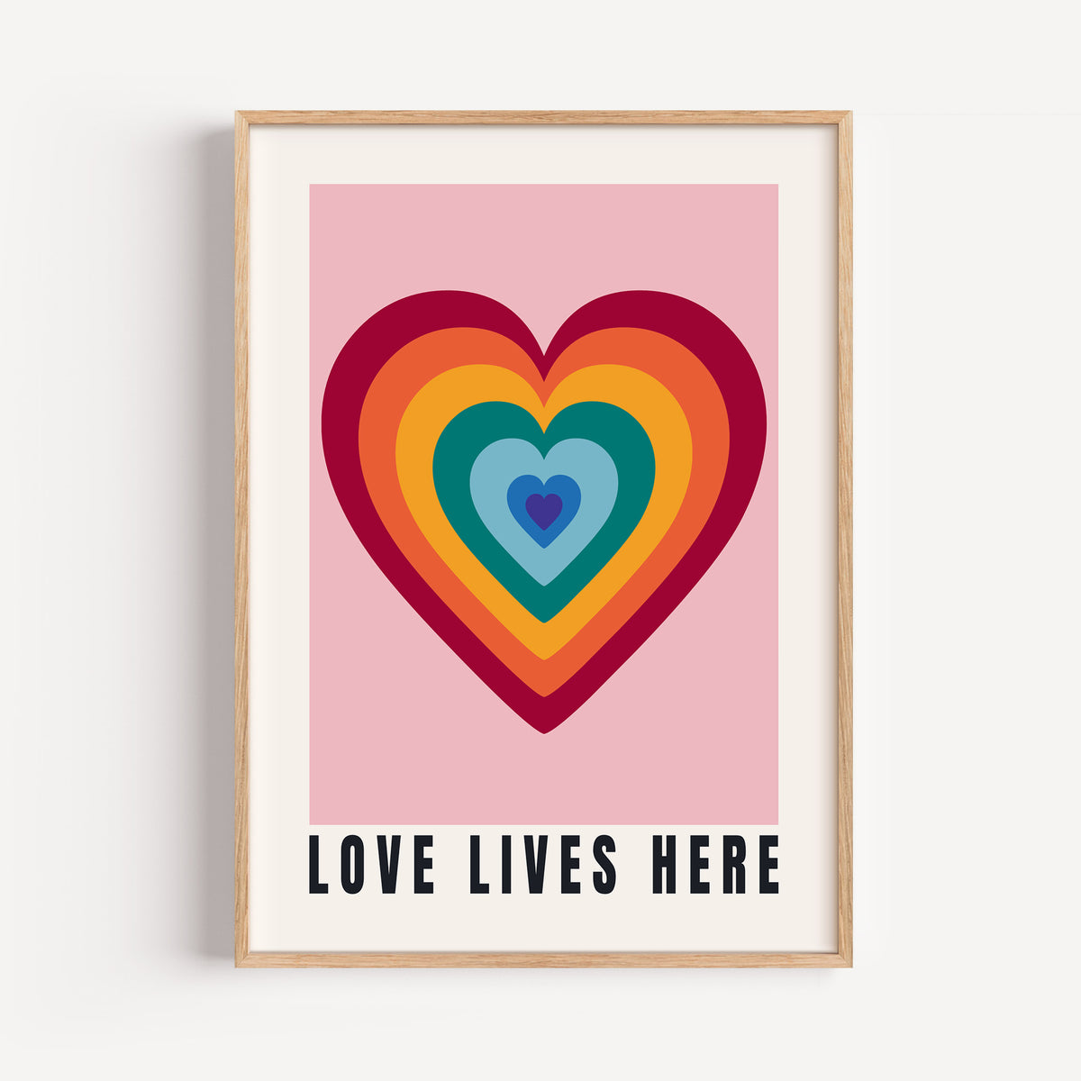 Love Lives Here - Dopamine Decor | Love Wall Art