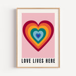 Love Lives Here - Dopamine Decor | Love Wall Art