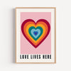 Love Lives Here - Dopamine Decor | Love Wall Art