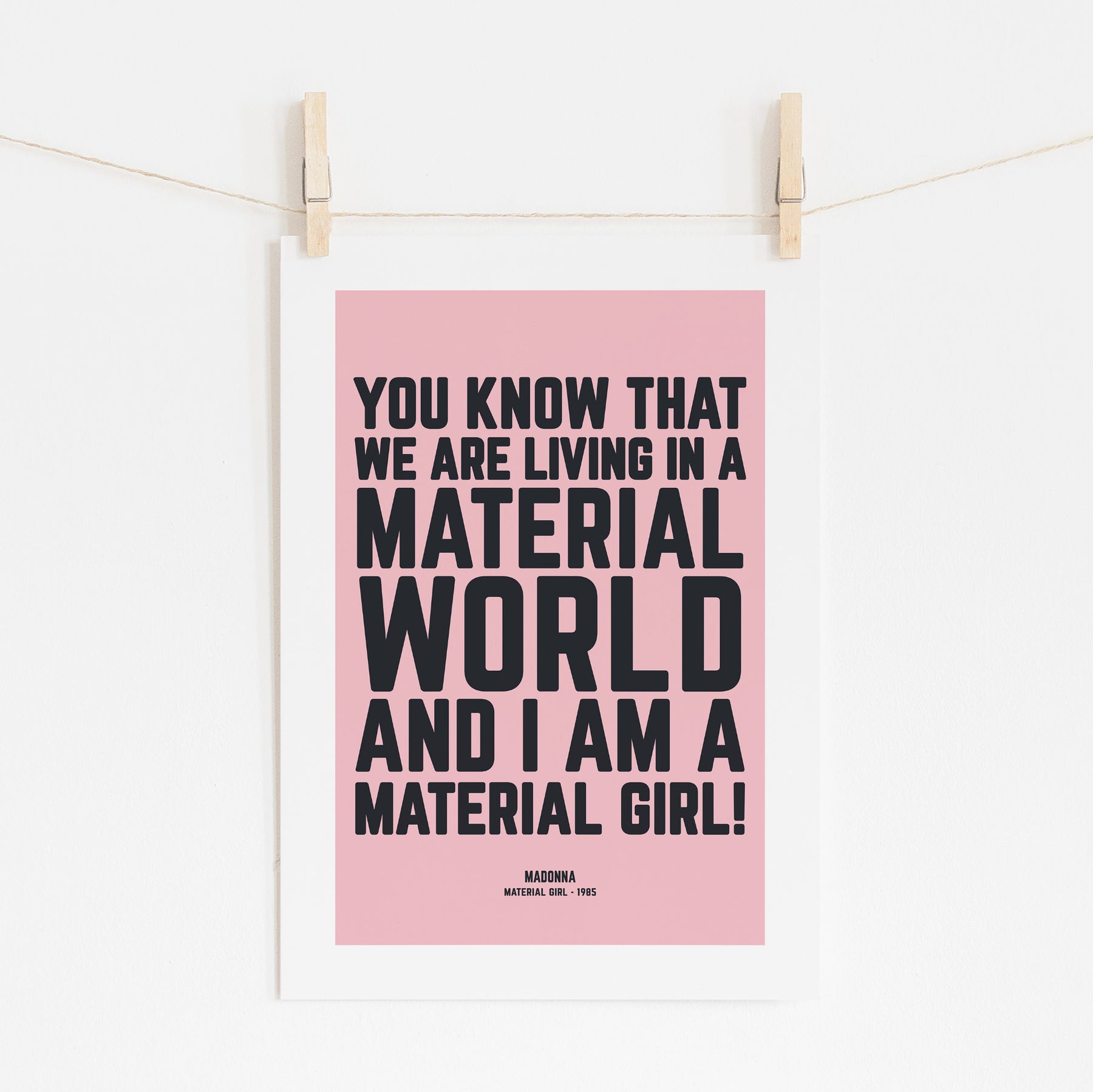 Material Girl - Madonna Diamond Glam Print | Timmy Loves Art– timmy ...