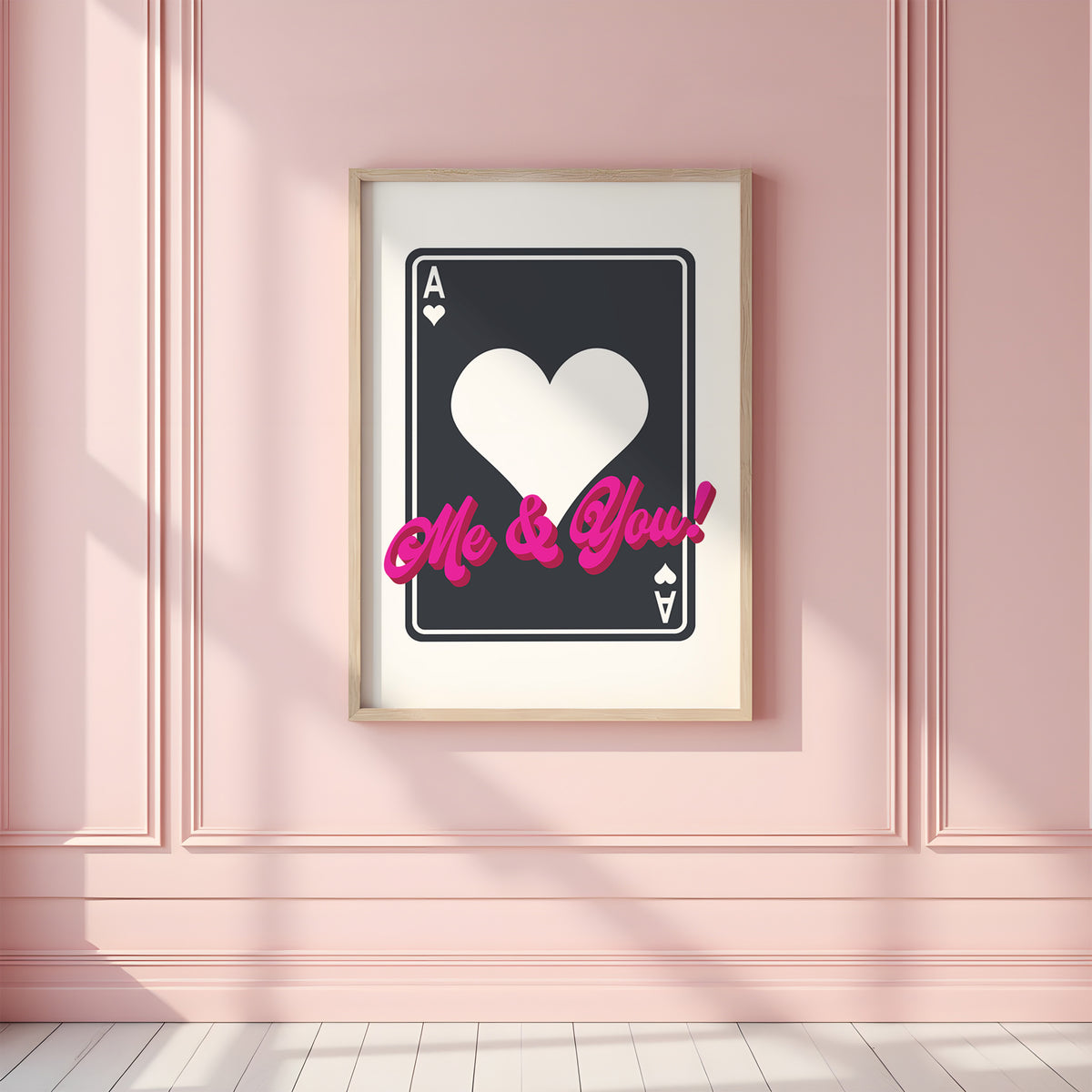 Me & You Ace of Hearts - Playing Card Print
