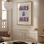 MRS & MRS WEDDING PRINT