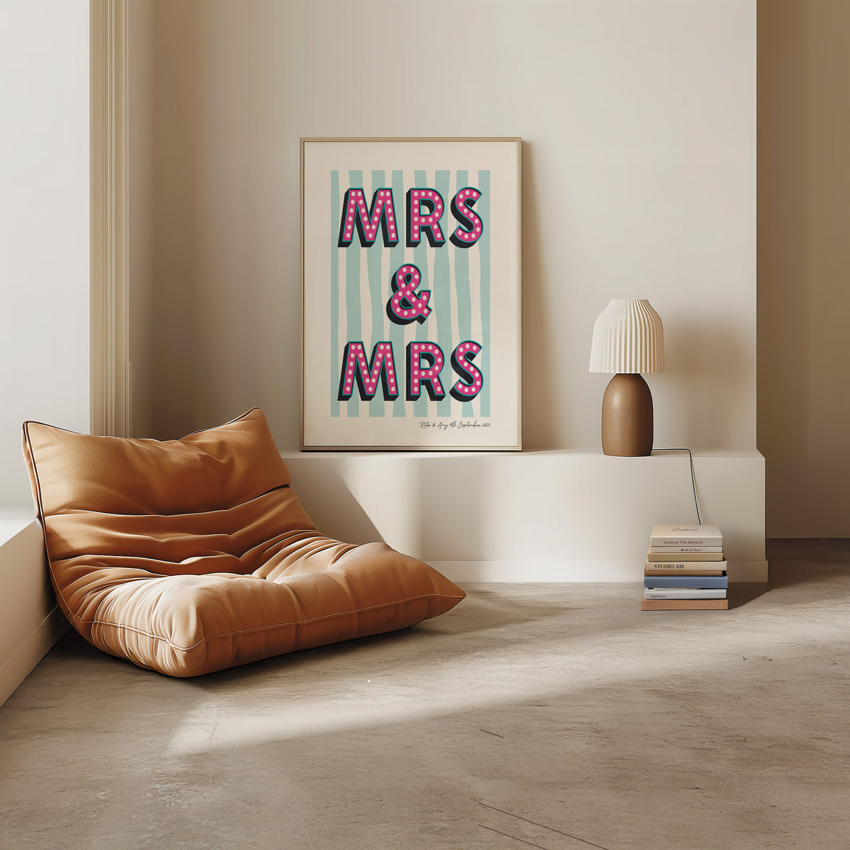 MRS & MRS WEDDING PRINT