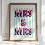 MRS & MRS WEDDING PRINT