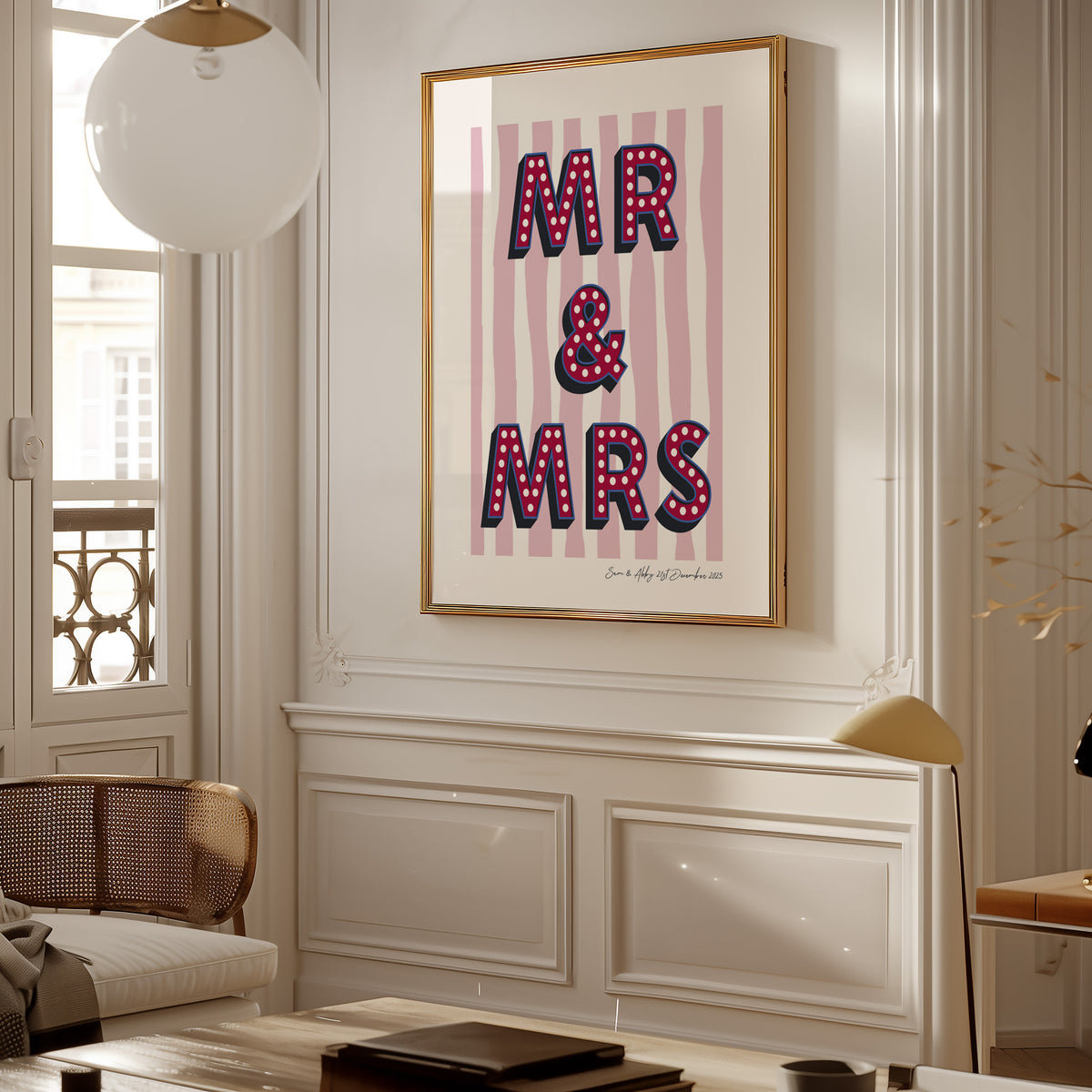 MR & MRS WEDDING PRINT