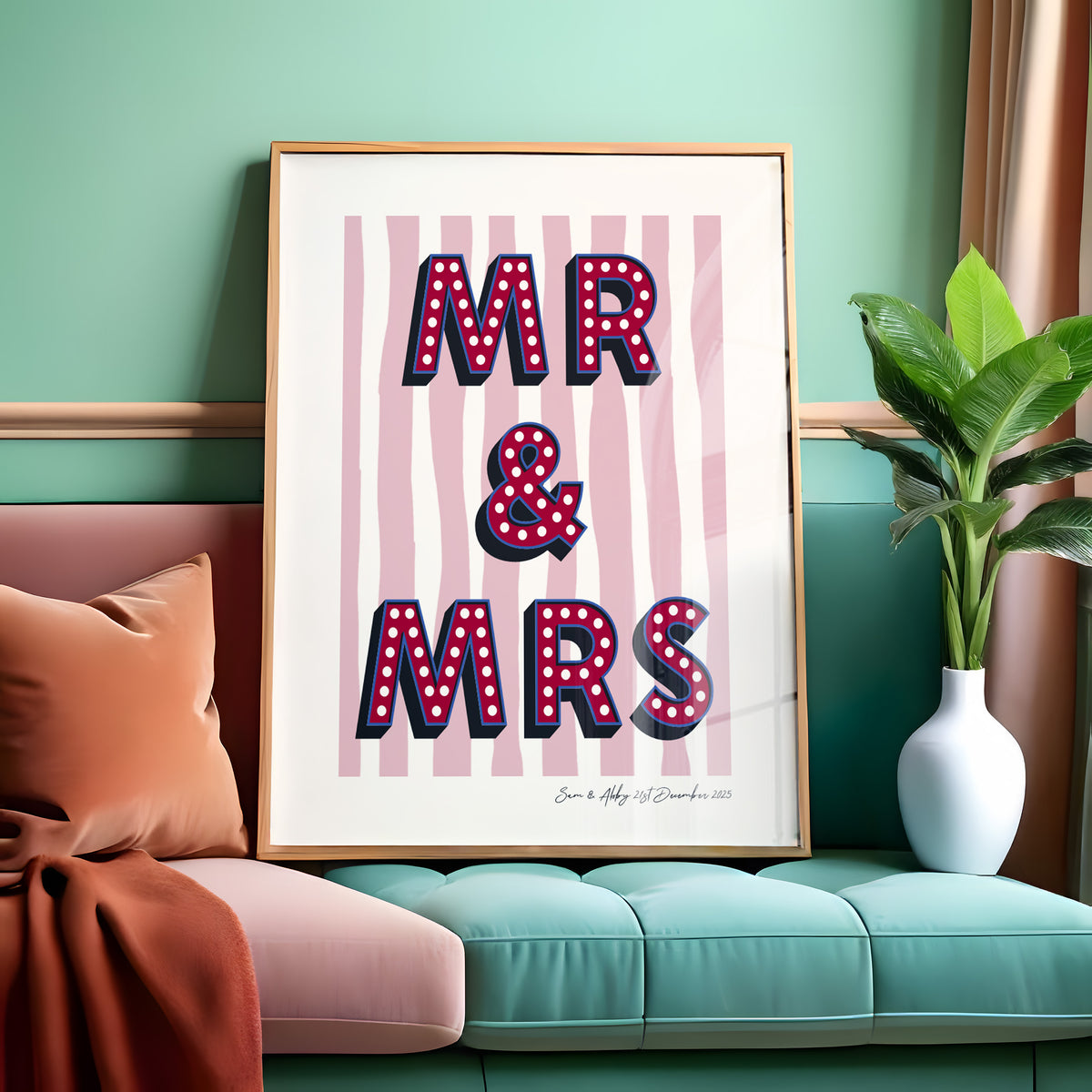 MR & MRS WEDDING PRINT
