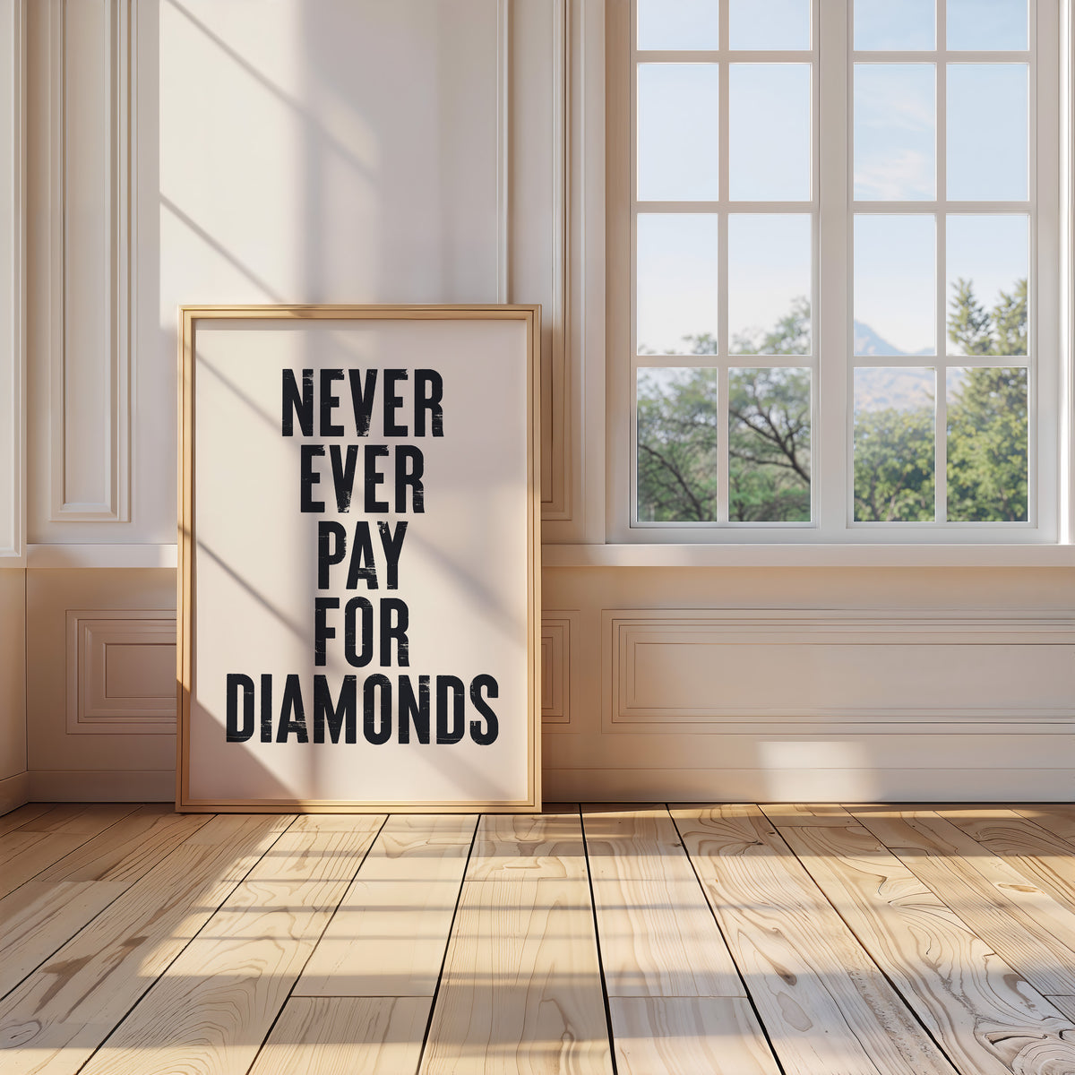 NEVER EVER PAY FOR DIAMONDS