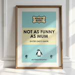 Not As Funny As Mum - Personalised Book Print | Wall Art