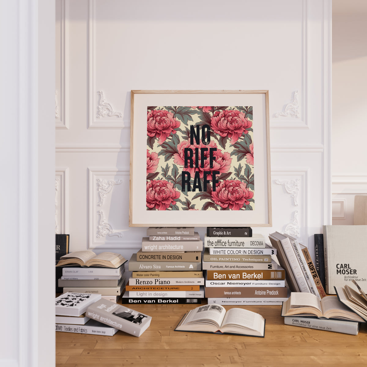 No Riff Raff - Vintage Floral Print | Fun Statement Wall Art