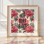 No Riff Raff - Vintage Floral Print | Fun Statement Wall Art