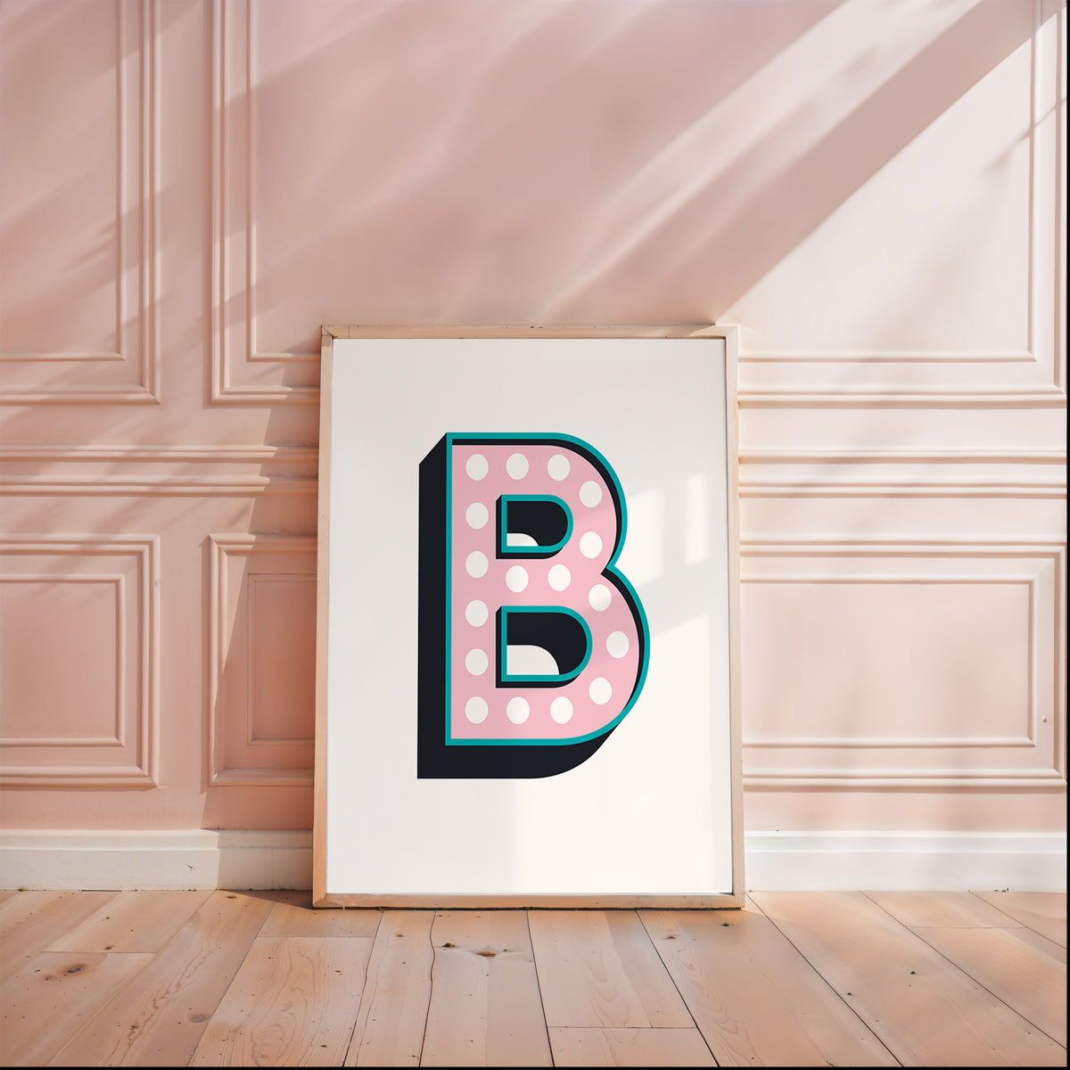 PINK MARQUEE ALPHABET ART