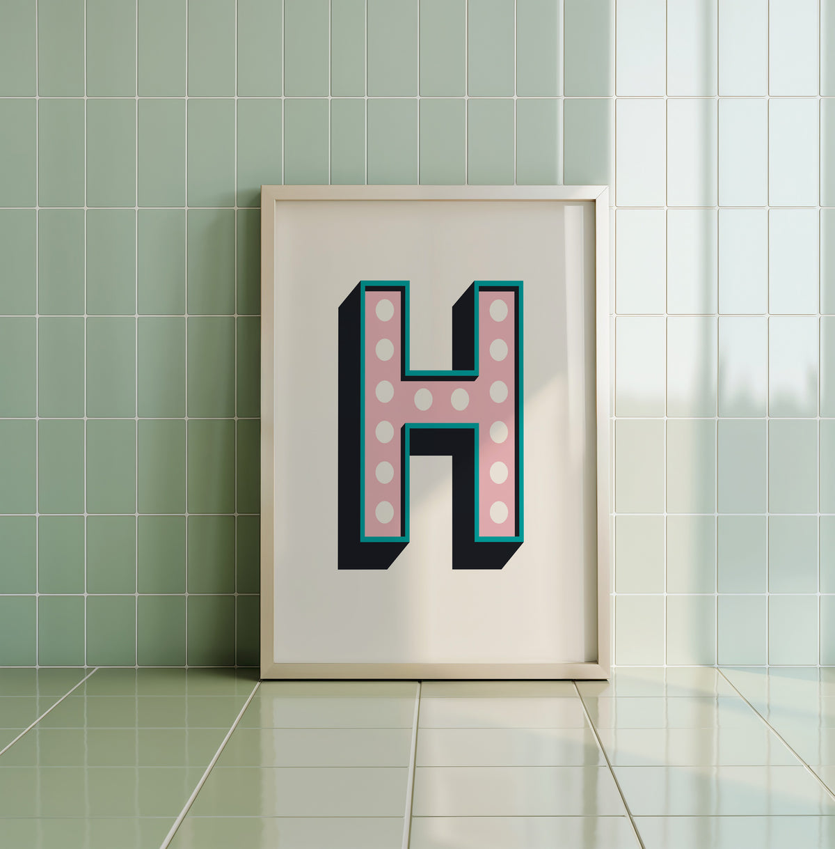 PINK MARQUEE ALPHABET ART