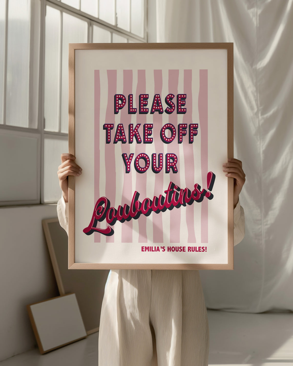 PLEASE TAKE OFF YOUR LOUBOUTINS! - PERSONALISED PRINT