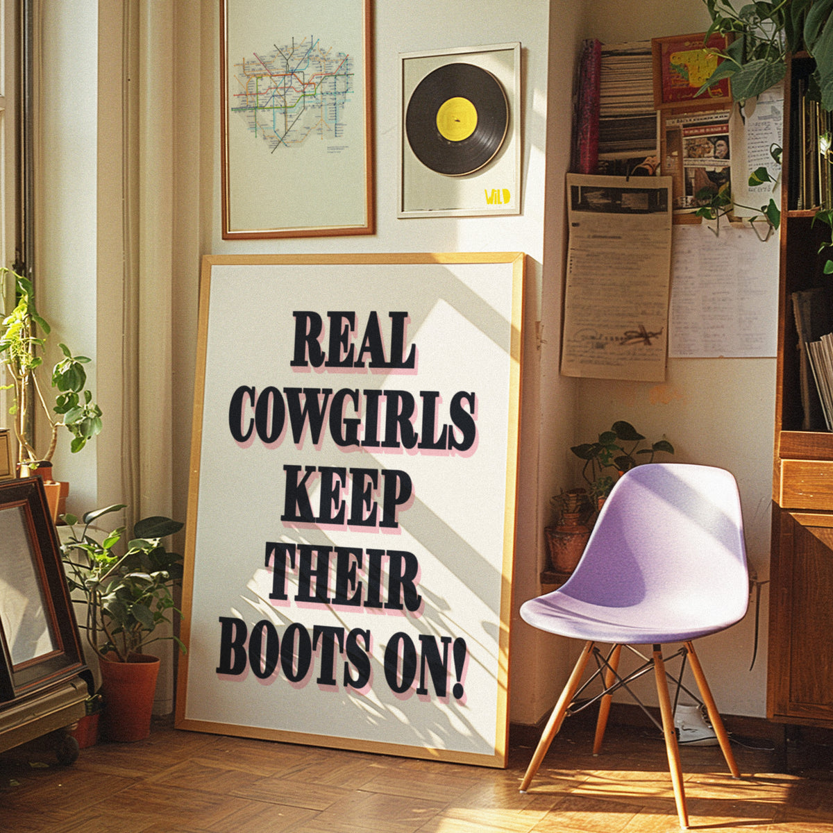 REAL COWGIRLS KEEP THEIR BOOTS ON!