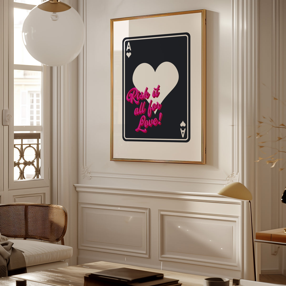 Risk It All For Love - Playing Card Print