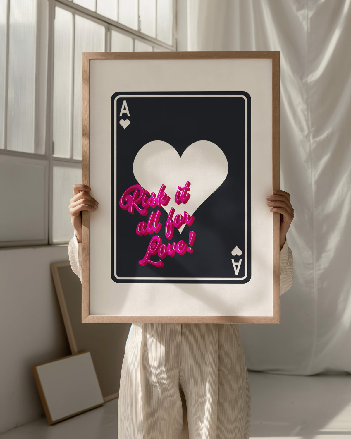 Risk It All For Love - Playing Card Print