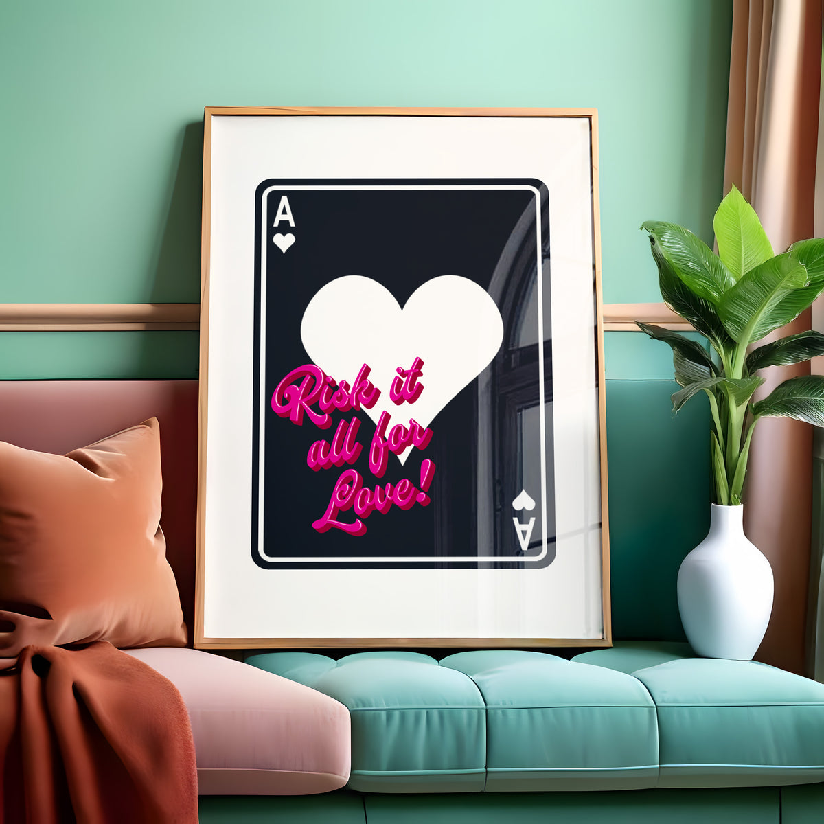 Risk It All For Love - Playing Card Print