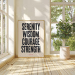 SERENITY WISDOM COURAGE STRENGTH