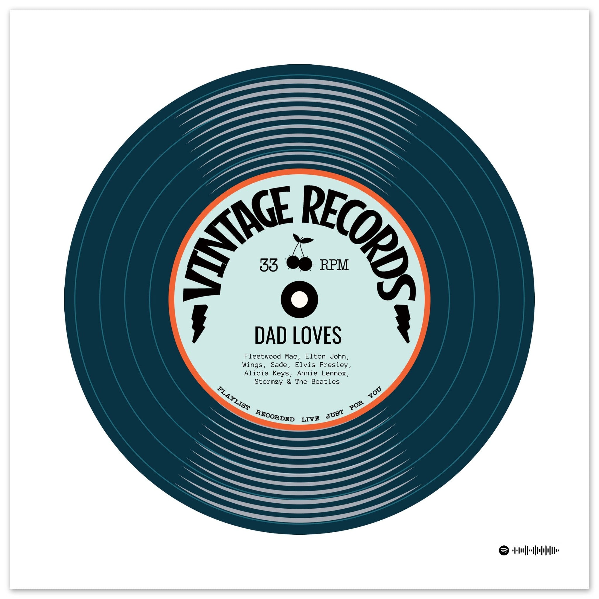 SPOTIFY CODE PERSONALISED VINYL PRINT - Personalised Print– timmy loves art