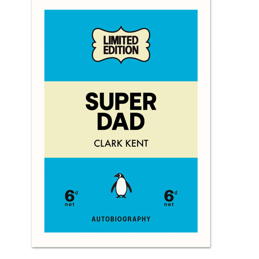 SUPER DAD - Personalised Penguin Book Print