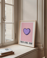This Girl Can - Candy Heart Print | Motivational Wall Art