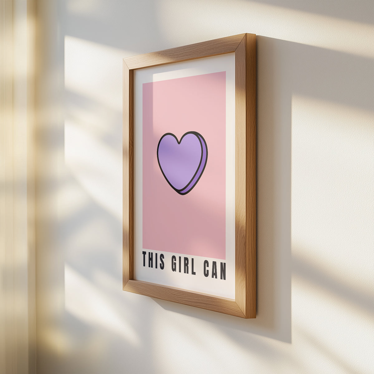 This Girl Can - Candy Heart Print | Motivational Wall Art