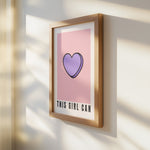 This Girl Can - Candy Heart Print | Motivational Wall Art