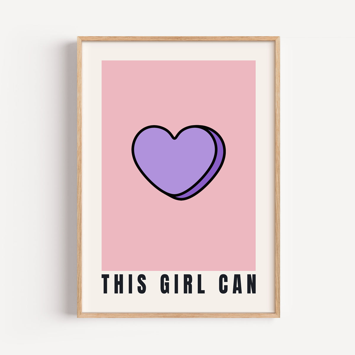 This Girl Can - Candy Heart Print | Motivational Wall Art