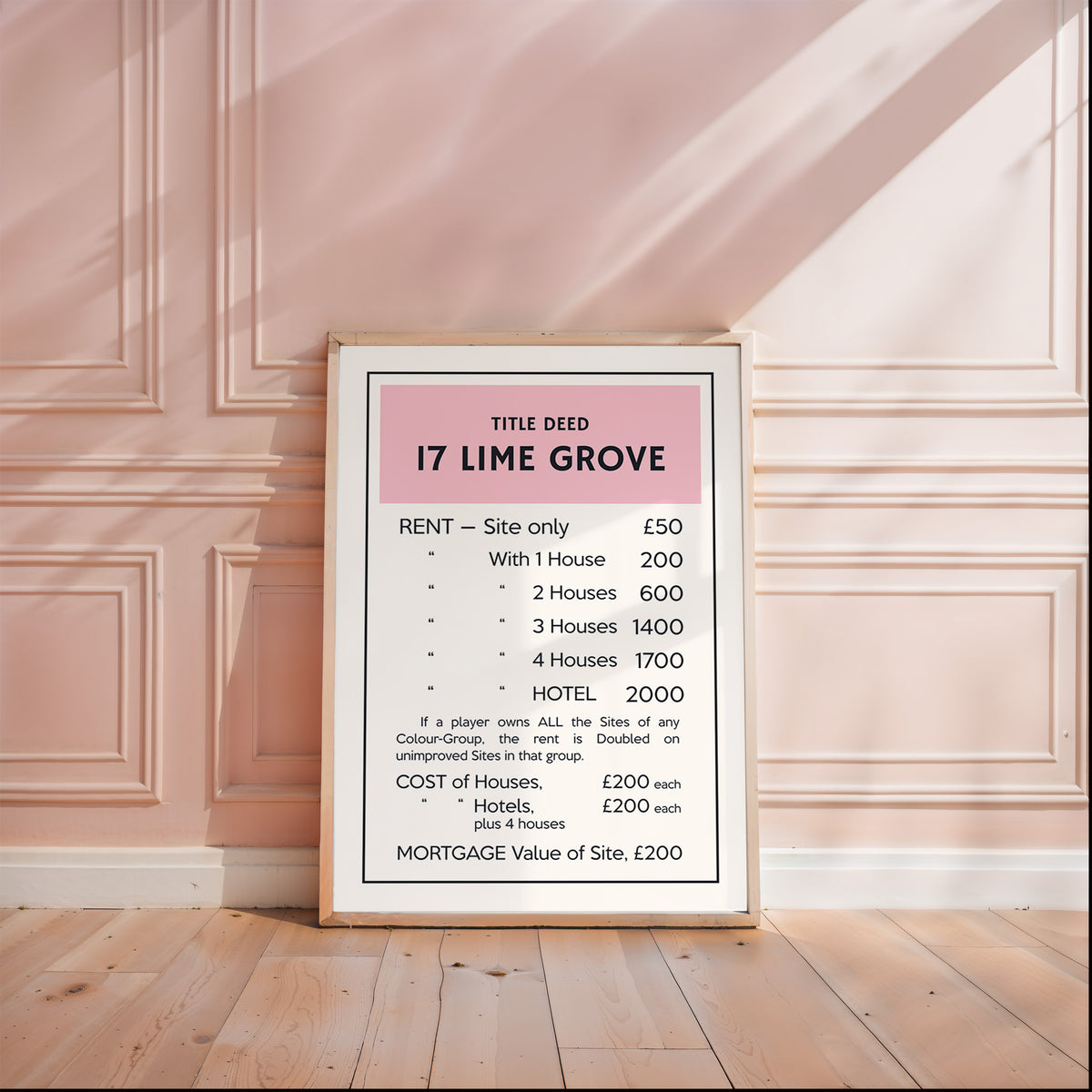 PERSONALISED MONOPOLY - Title Deed