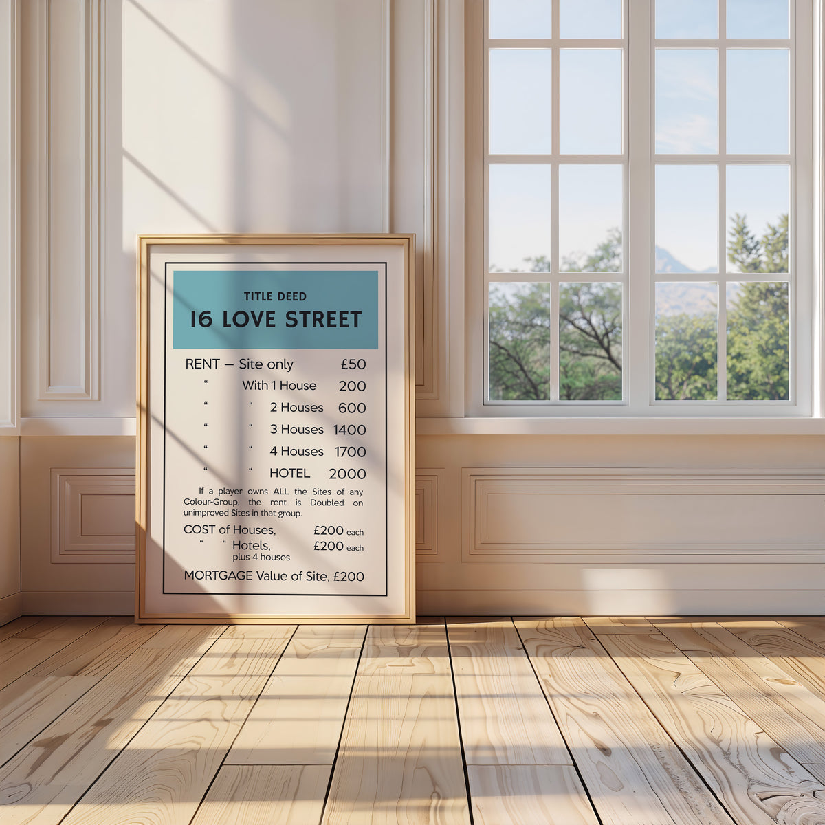 PERSONALISED MONOPOLY - Title Deed