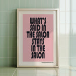 WHAT'S SAID IN THE SALON